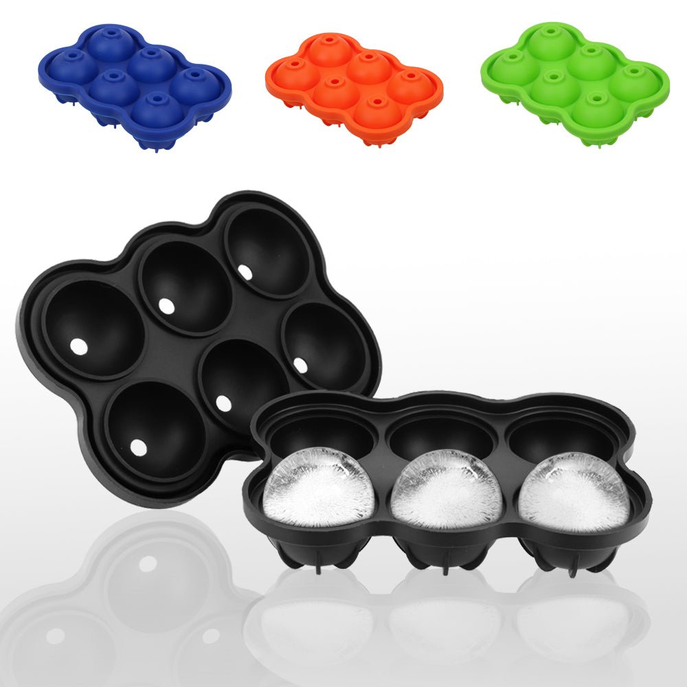 Large Ice Cube Maker Silicone Mold 6 Cell Big Sphere Ice Ball Tray Whiskey Wine Cocktail Party Bar Accessories Kitchen G