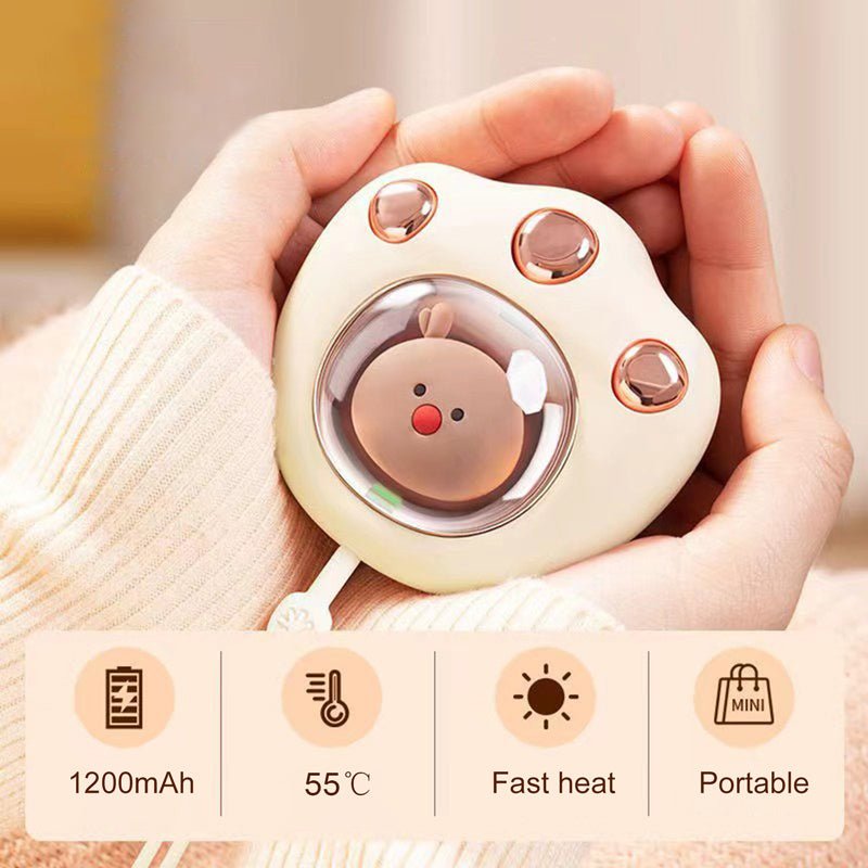 Mini Electric Hand Warmer Cat Paw Cute Claw Winter Heater Quick Heating USB Rechargeable Pocket Portable Small Mini Hand