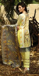 Printed Cambric Shirt with Embroidered Front & Broshia Jacquard Dupatta | 3pc (RC131B)-wppmall
