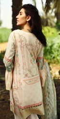 Printed Cambric Shirt with Embroidered Front & Broshia Jacquard Dupatta | 3pc (RC132A)-wppmall