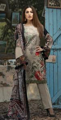 3pc Digital Linen Shirt with Embroidered Front & Shawl Dupatta (WK-210)-wppmall