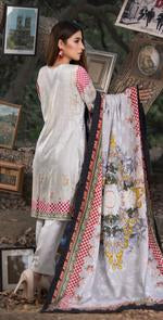 3pc Digital Linen Shirt with Embroidered Front & Shawl Dupatta (WK-214)-wppmall