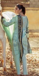 Printed Jacquard Cambric Shirt with Embroidered Front , Chiffon Dupatta & Dyed Cambric Trouser | 3pc (WK-225B)-wppmall