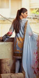 Printed Jacquard Cambric Shirt with Embroidered Front , Chiffon Dupatta & Dyed Cambric Trouser | 3pc (WK-226A)-wppmall